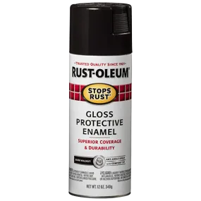 12 OZ Stops Rust Protective Enamel Spray Paint - Gloss Dark Walnut