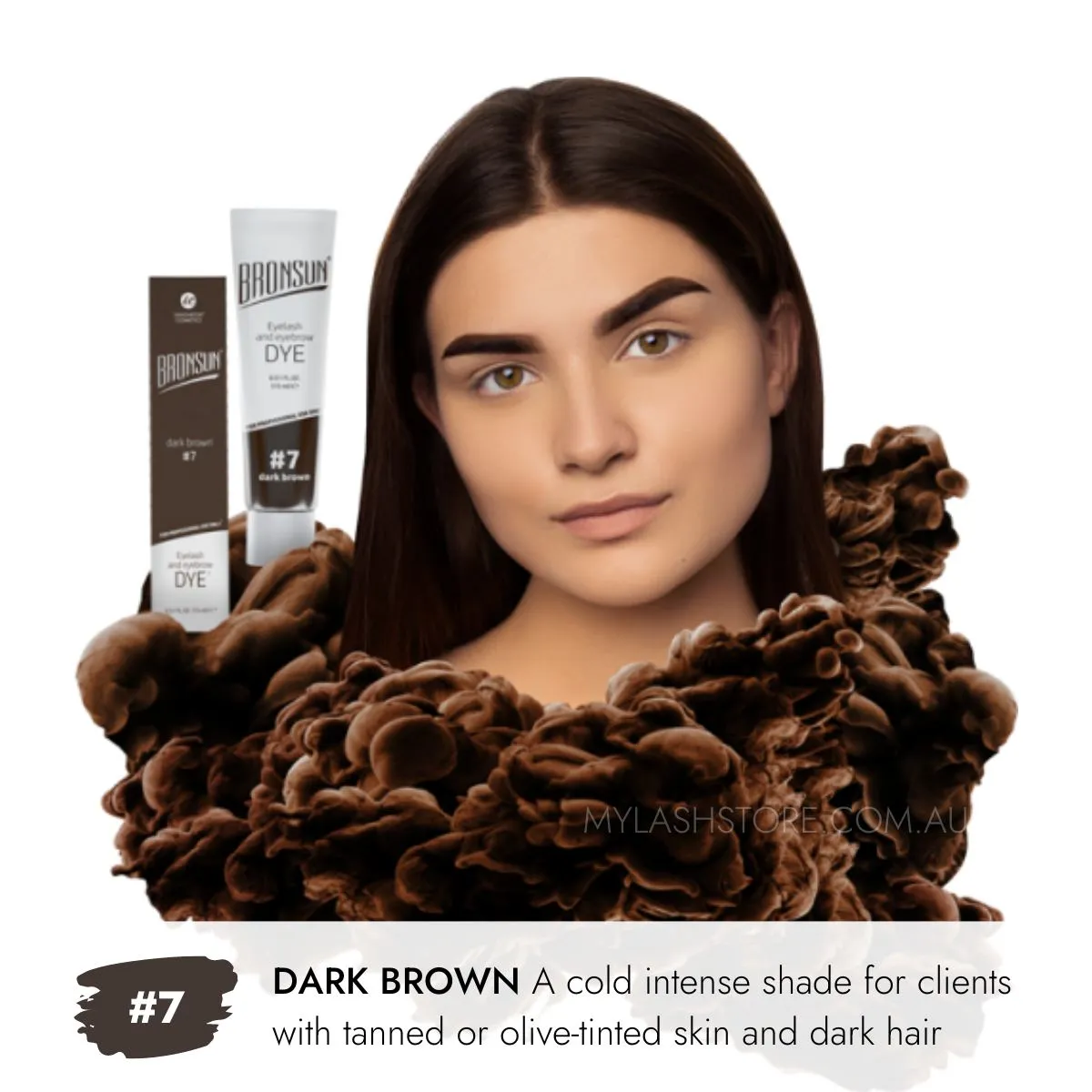Bronsun Lash & Brow Gel Dye - #7 Dark Brown