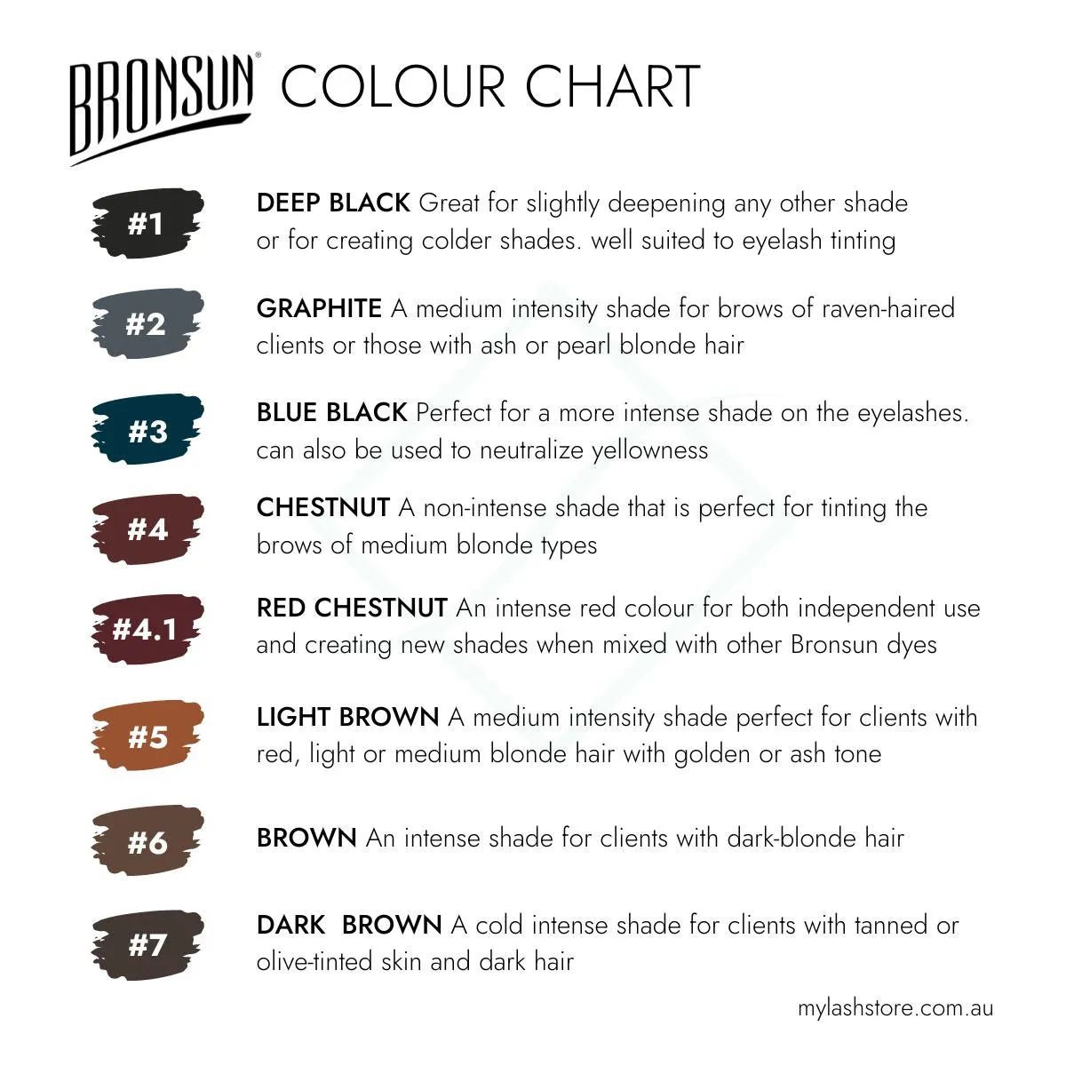 Bronsun Lash & Brow Gel Dye - #7 Dark Brown
