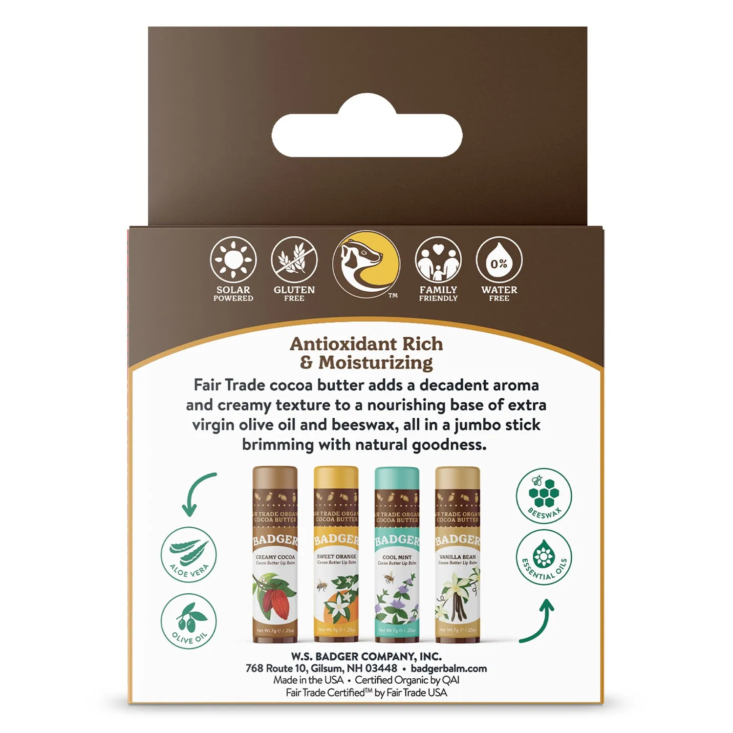 Cocoa Butter Lip Balm Gift 4-Pack