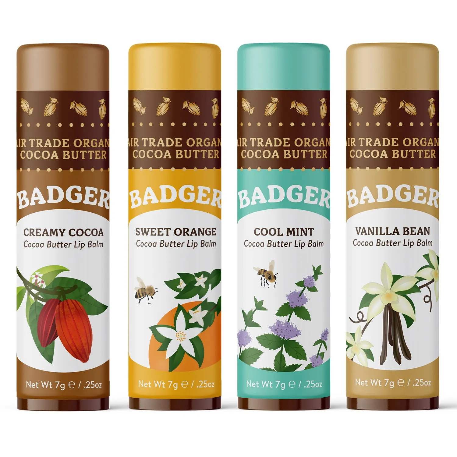 Cocoa Butter Lip Balm Gift 4-Pack
