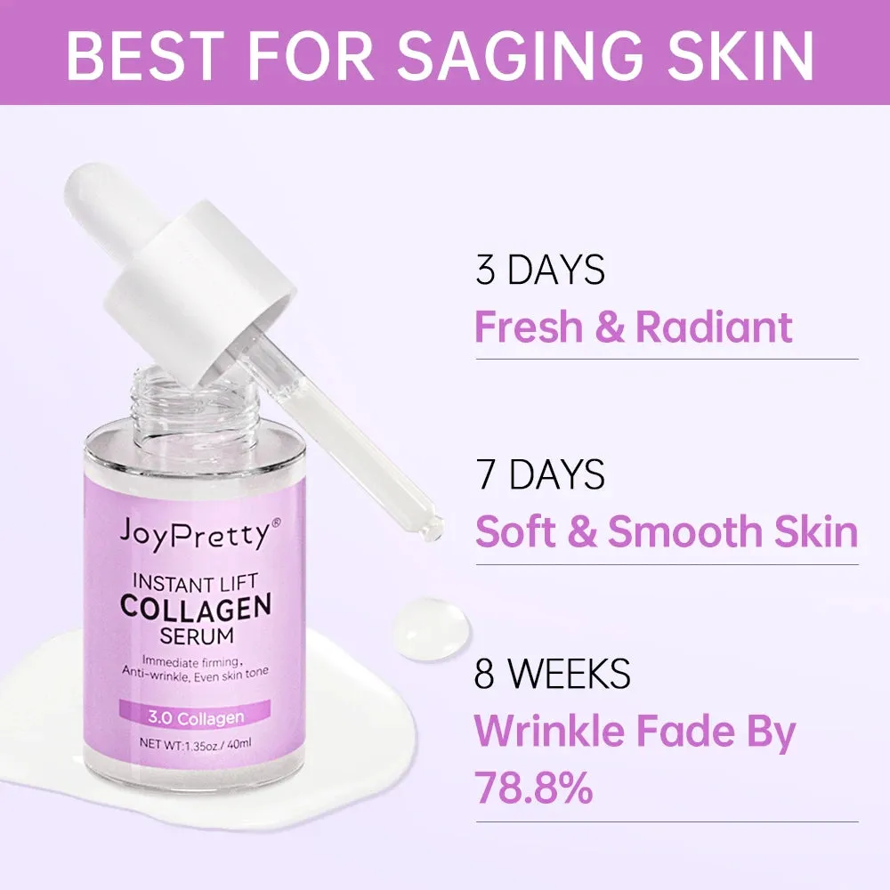 Collagen Face Serum Lifting Facial Skin Hyaluronic Acid Forehead Fine Lines Smoothing Facial Serum Skin Care Beauty Joypretty