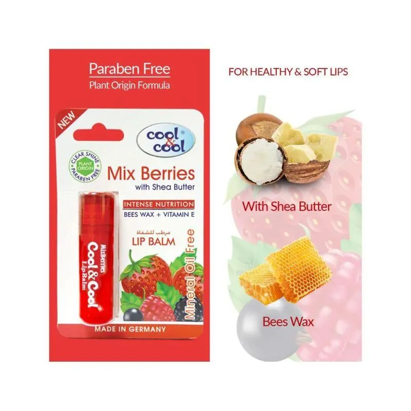 Cool & Cool Mix Berries with Shea Butter Lip Balm - 4.6g
