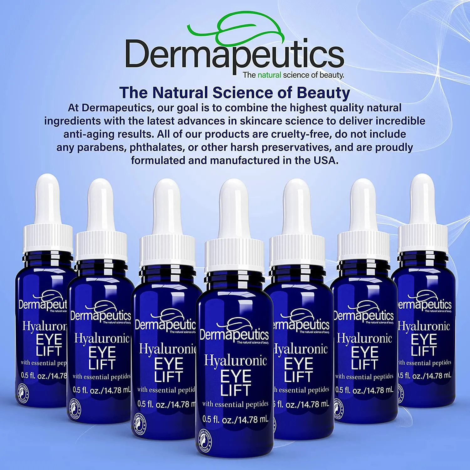 Dermapeutics Hyaluronic Acid Serum for Eyes, 0.5 oz