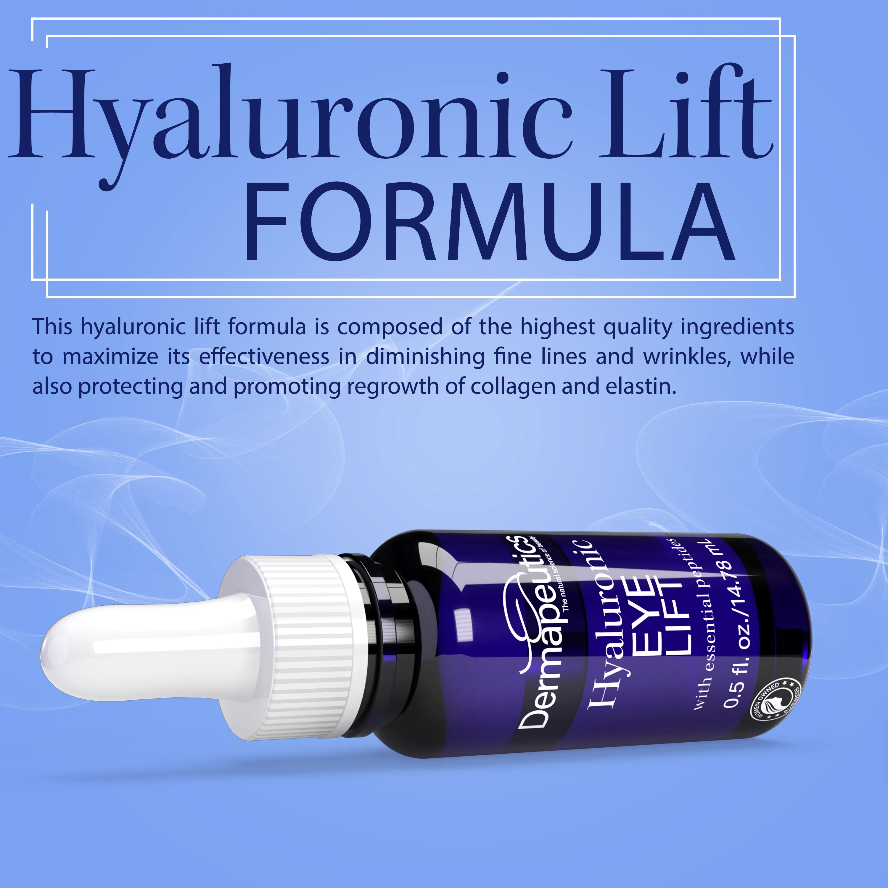 Dermapeutics Hyaluronic Acid Serum for Eyes, 0.5 oz