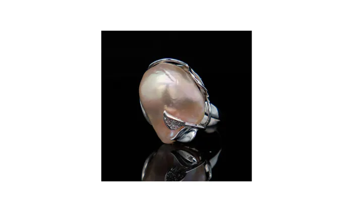 Ivona Blush Ring - Baroque Pearl
