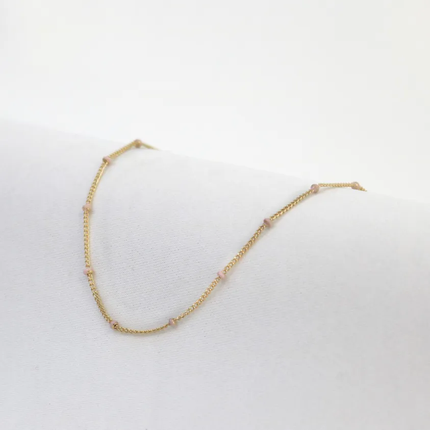 Layer Me Necklace - Gold with Blush