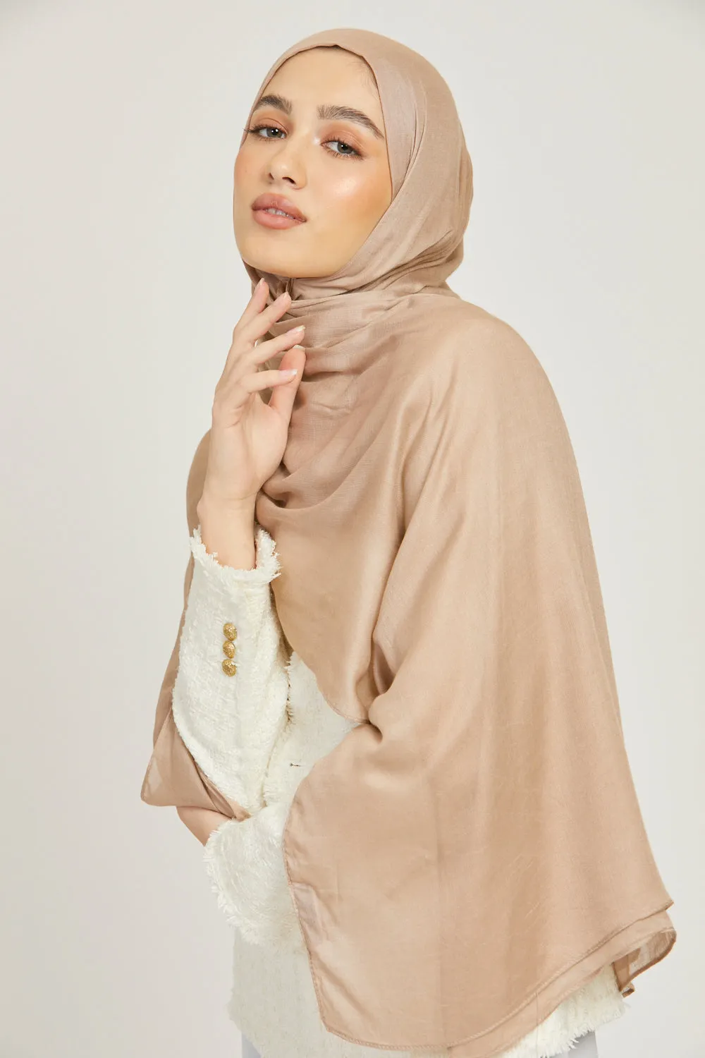 Lightweight Viscose Hijab - Fawn
