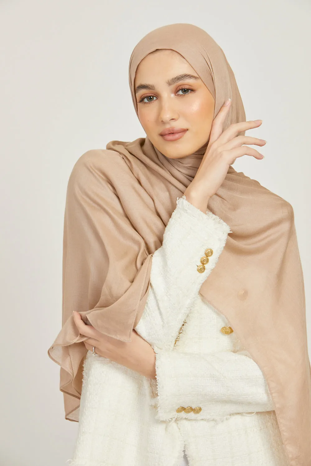 Lightweight Viscose Hijab - Fawn