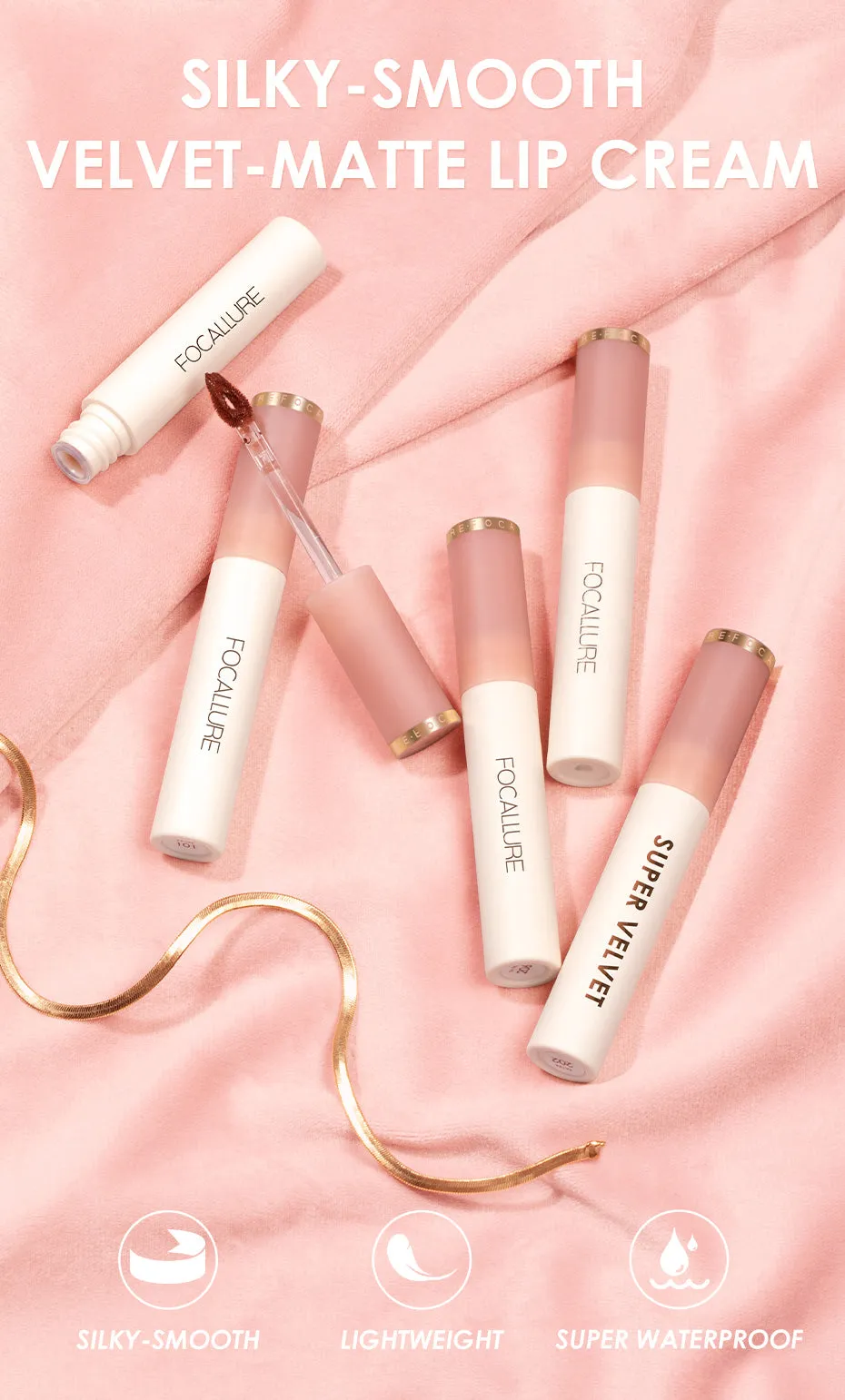 Lipstick Set 2 Pcs, Velvet Blurred Effect Matte Lipstick, 1 Pcs Face Blusher Long-lasting Natural Makeup
