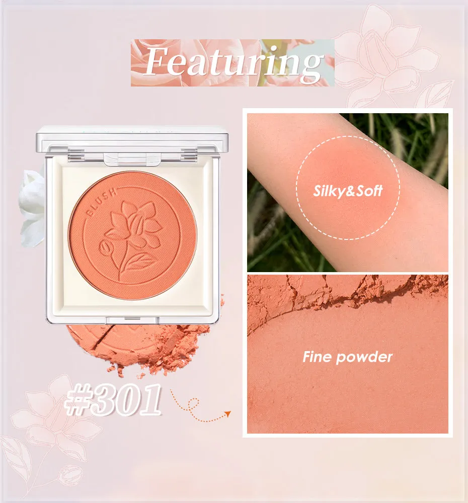 Lipstick Set 2 Pcs, Velvet Blurred Effect Matte Lipstick, 1 Pcs Face Blusher Long-lasting Natural Makeup