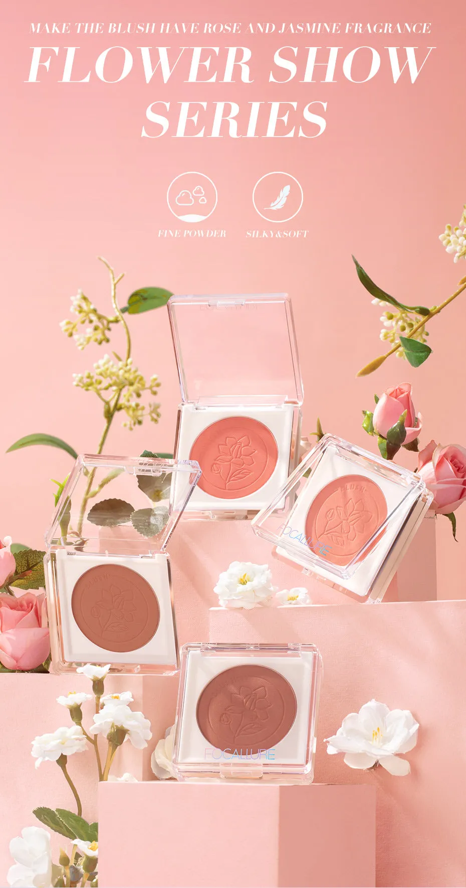 Lipstick Set 2 Pcs, Velvet Blurred Effect Matte Lipstick, 1 Pcs Face Blusher Long-lasting Natural Makeup