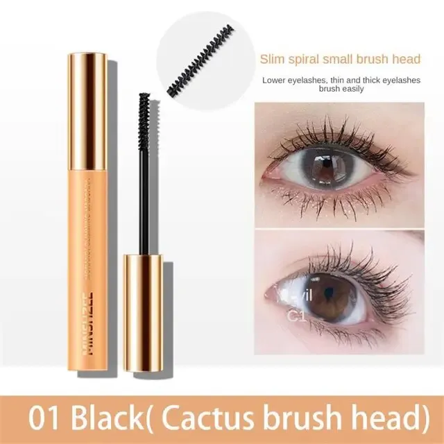 Mascara waterproof non-smudge women's curly and long eyelash primer