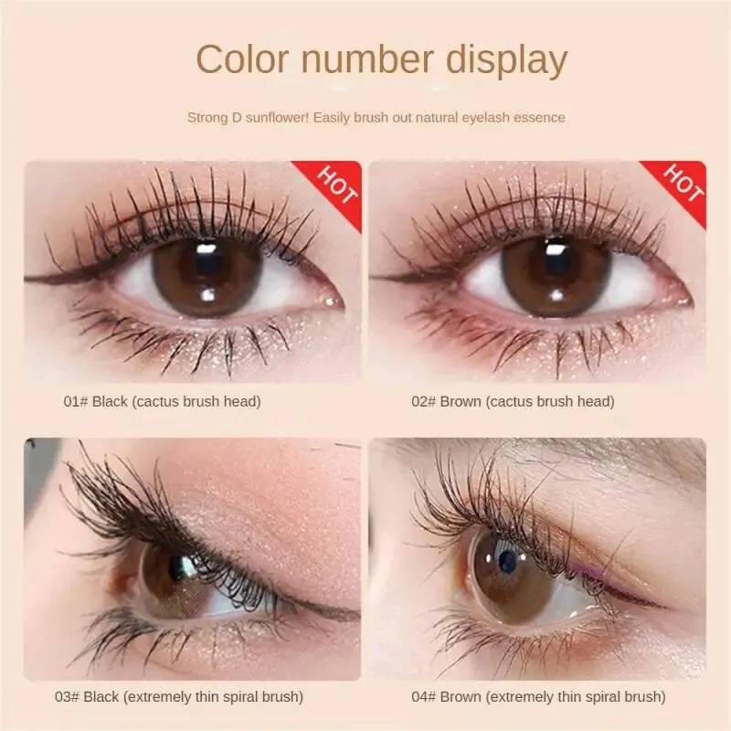 Mascara waterproof non-smudge women's curly and long eyelash primer