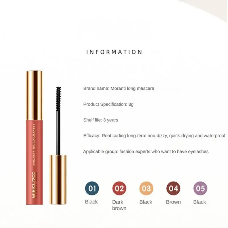 Mascara waterproof non-smudge women's curly and long eyelash primer