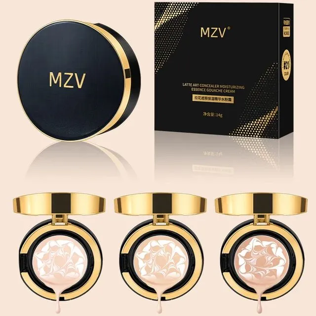 MZV Foundation Air Cushion Cream with Replacement Full Cover Oil Control Waterproof Face Base Makeup Banzou Concealer