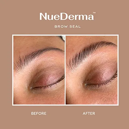 NueDerma - Brow Seal with Castor Oil - Clear Eyebrow Gel, Brow Wax