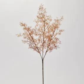 Orange Coral Fern Single Long Stem Everyday Faux Foliage Spray - 28"