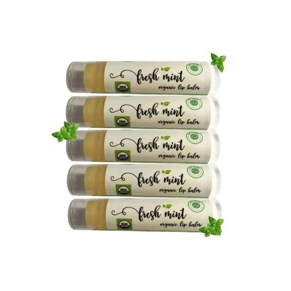 Organic Fresh Mint Lip Balm - Set of 2 or 5