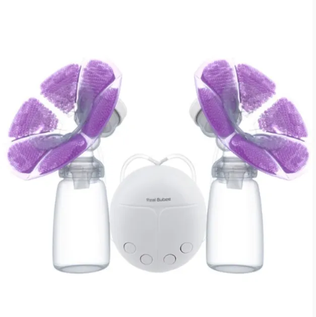 RealBubee Powerful Double Intelligent Microcomputer USB Electric Breast With Milk Bottle Cold Heat Pad Nipple
