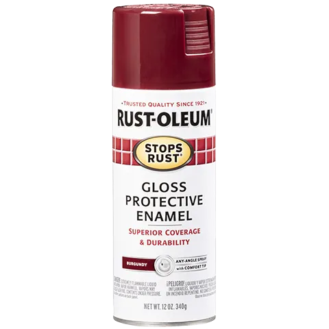 Rust-Oleum® Protective Enamel Spray Paint Gloss Burgundy (12 Oz, Gloss Burgundy)