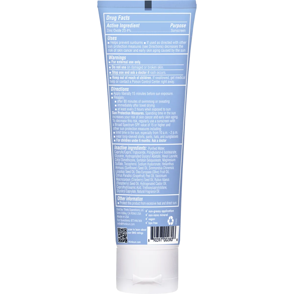 Safe Sunscreen SPF 50 - 3 oz
