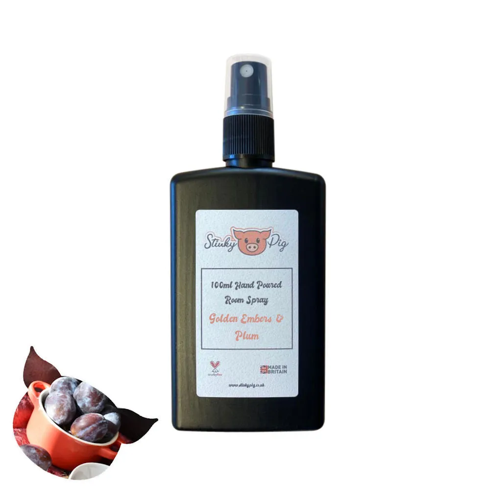 Stinky Pig Highly Scented Medium Room Spray - 100ml Golden Embers & Plum