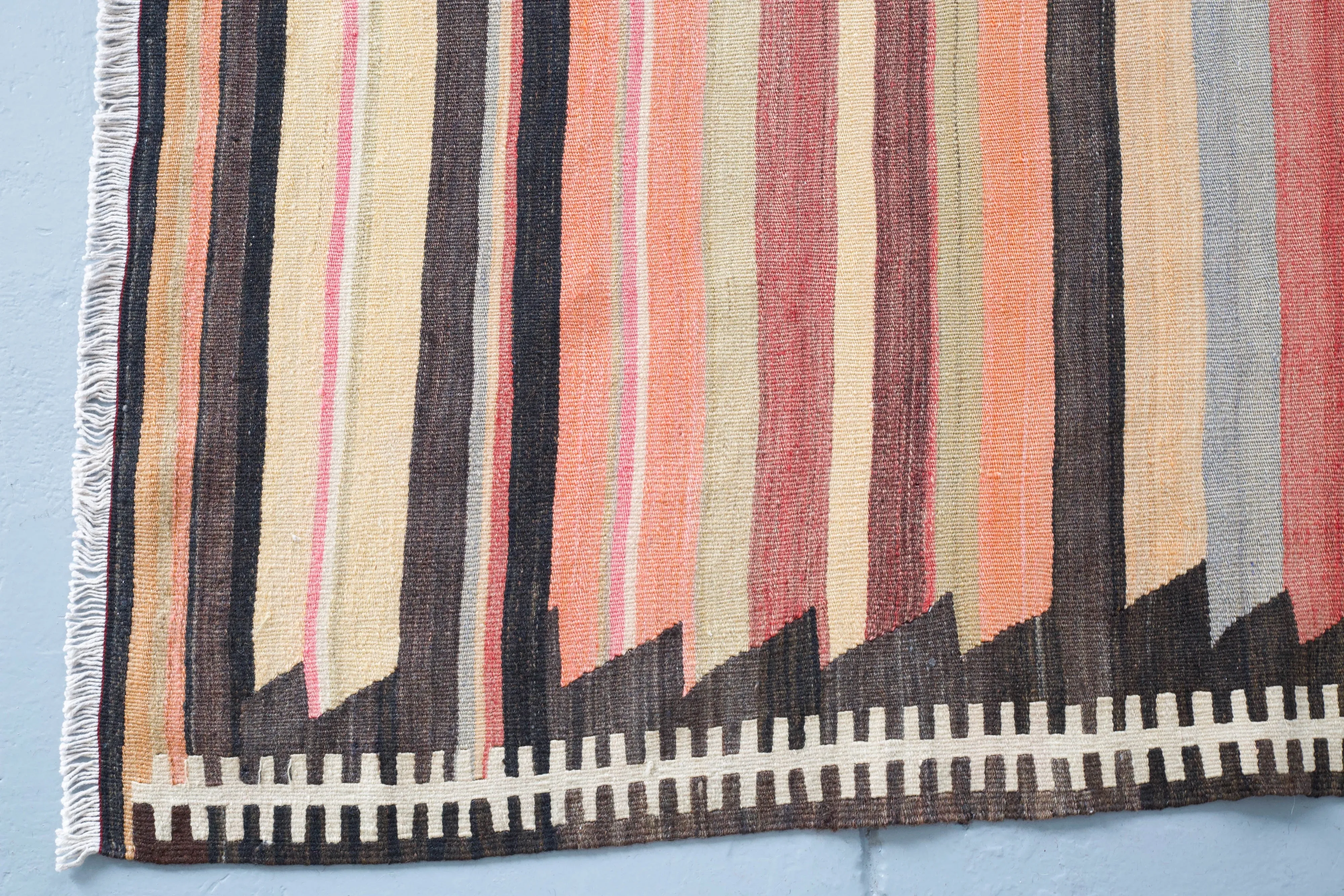 Vintage Turkish western Anatolian Kilim Rug 8'x10'6"